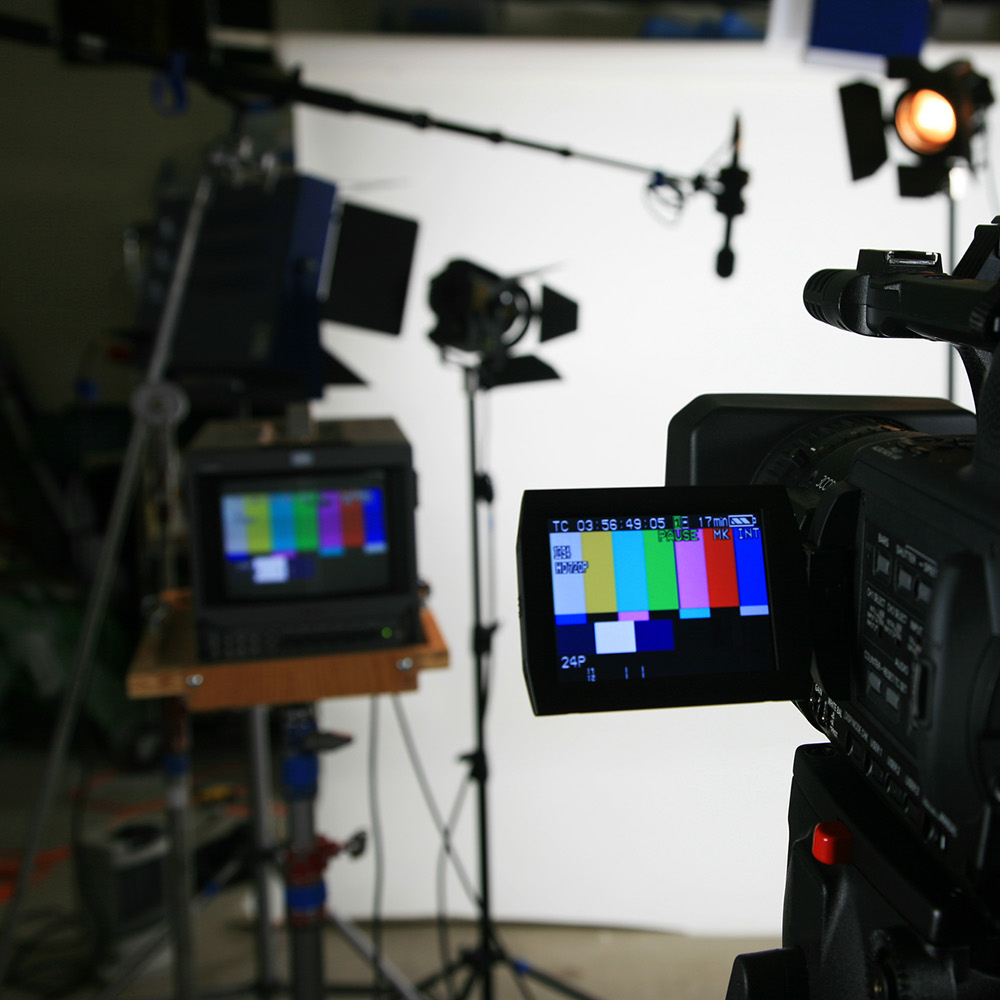 Camera equipment being used on set